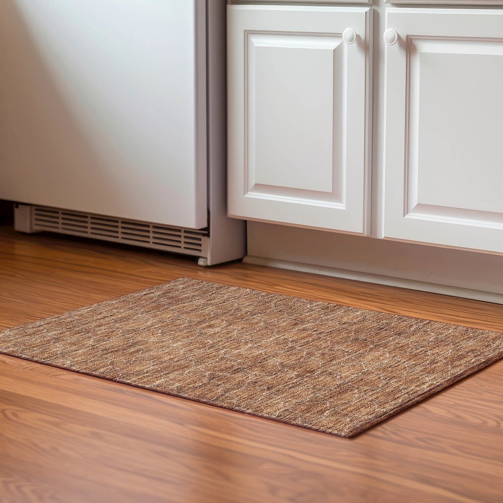 Premium Machine Washable Mayfield AMF960 Paprika 1'8" x 2'6" Rug. Picture 5