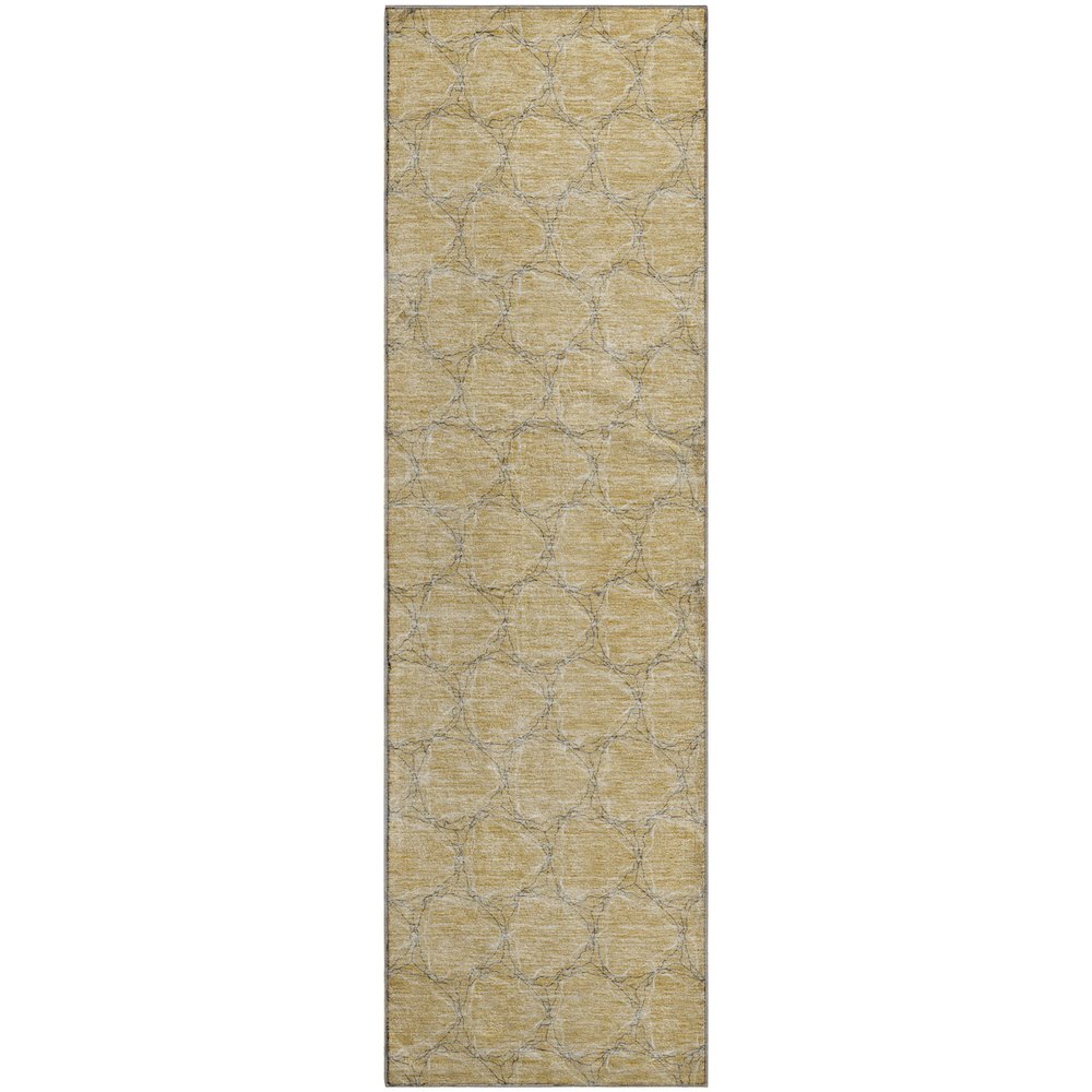 Premium Machine Washable Mayfield AMF960 Wheat 2'3" x 7'6" Runner Rug. Picture 1