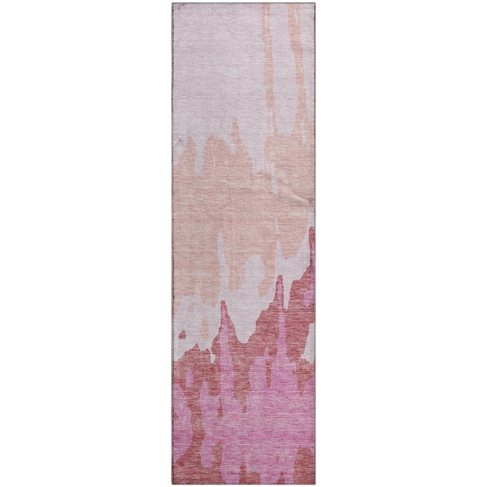 Premium Machine Washable Mayfield AMF961 Blush 2'3" x 7'6" Runner Rug. Picture 1