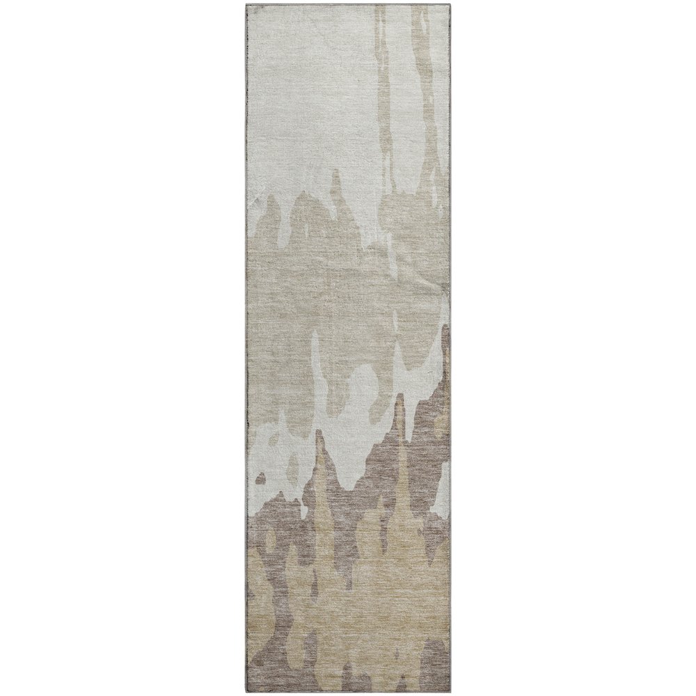 Premium Machine Washable Mayfield AMF961 Ivory 2'3" x 7'6" Runner Rug. Picture 1