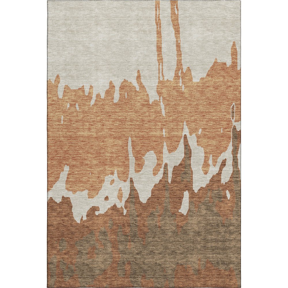 Premium Machine Washable Mayfield AMF961 Paprika 2'6" x 3'10" Rug. Picture 1
