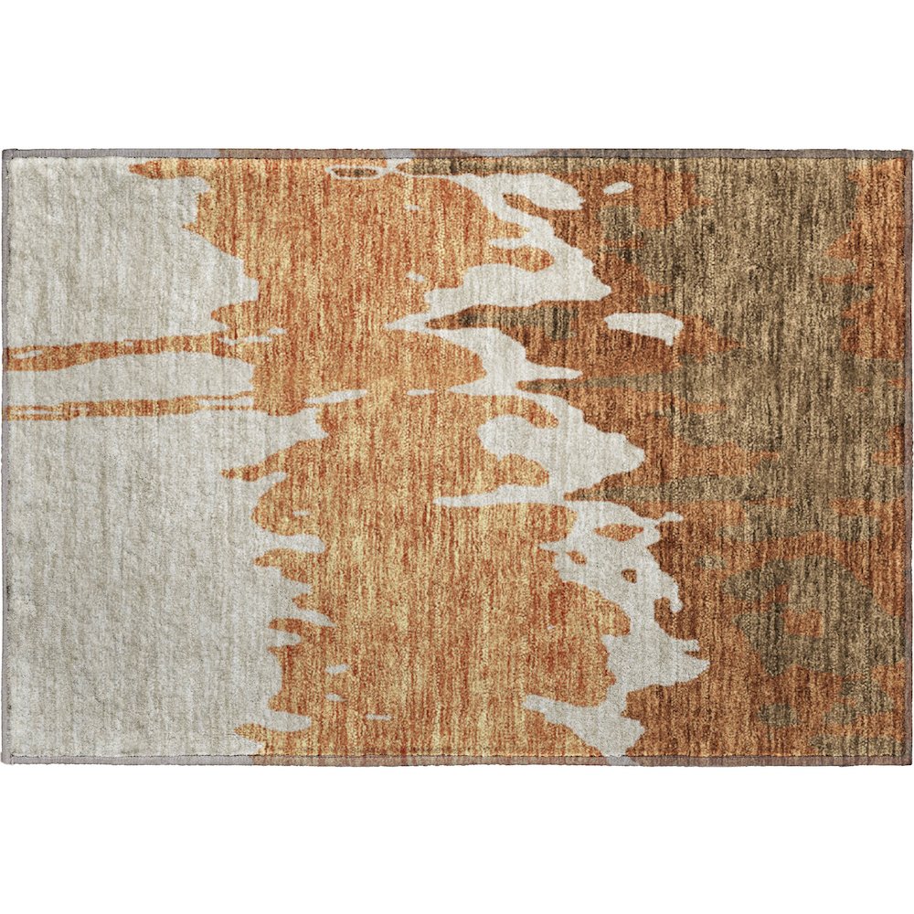 Premium Machine Washable Mayfield AMF961 Paprika 1'8" x 2'6" Rug. Picture 1
