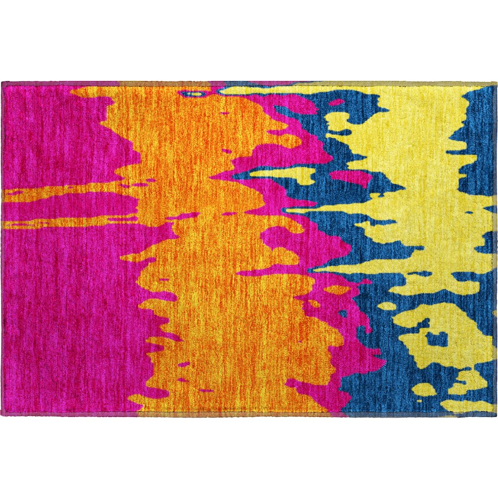 Premium Machine Washable Mayfield AMF961 Pink 1'8" x 2'6" Rug. Picture 1