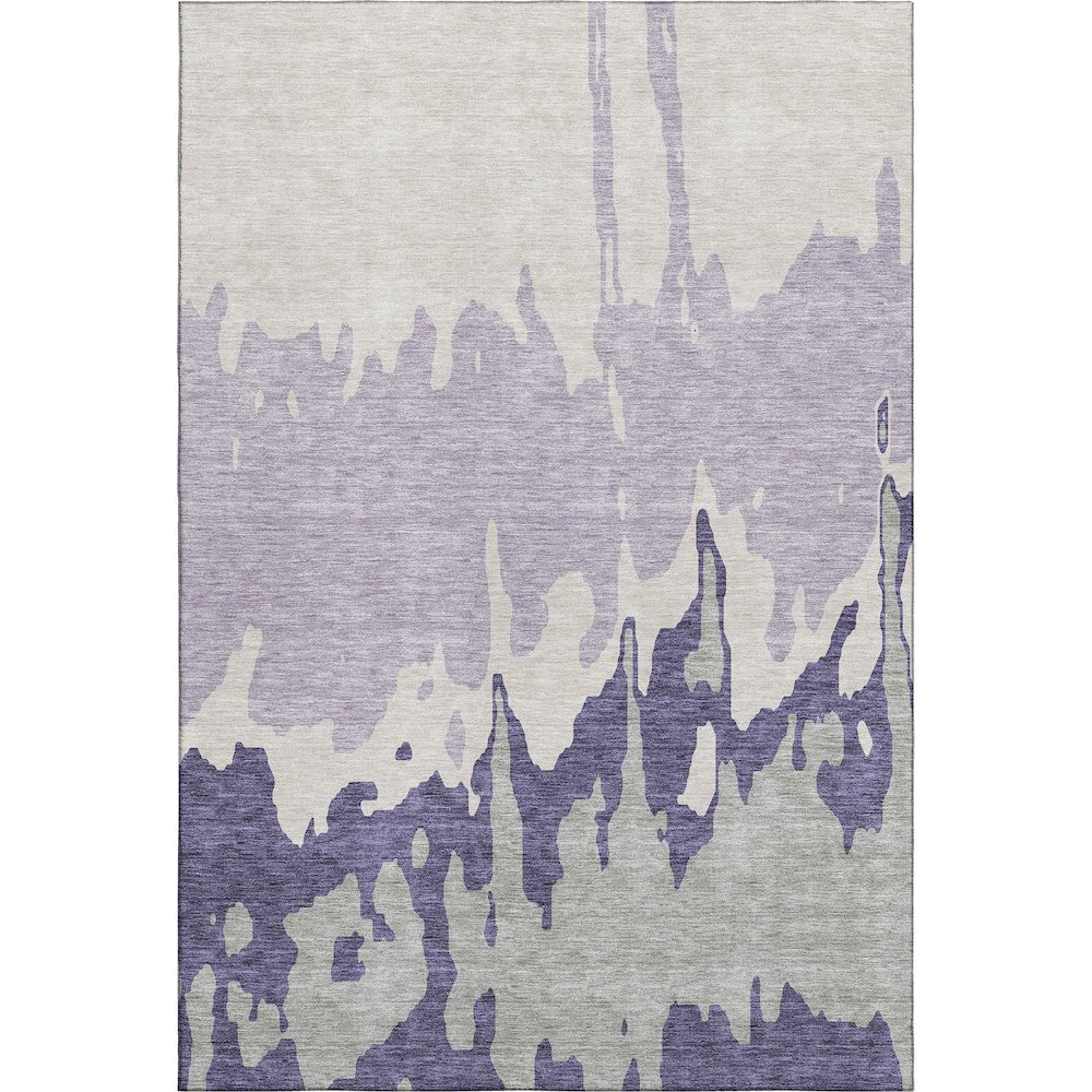Premium Machine Washable Mayfield AMF961 Purple 2'6" x 3'10" Rug. Picture 1