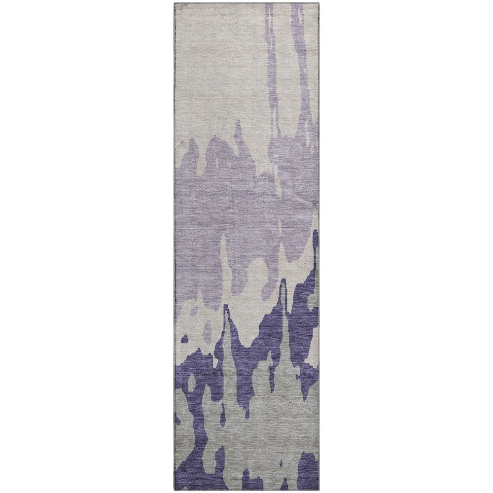 Premium Machine Washable Mayfield AMF961 Purple 2'3" x 7'6" Runner Rug. Picture 1