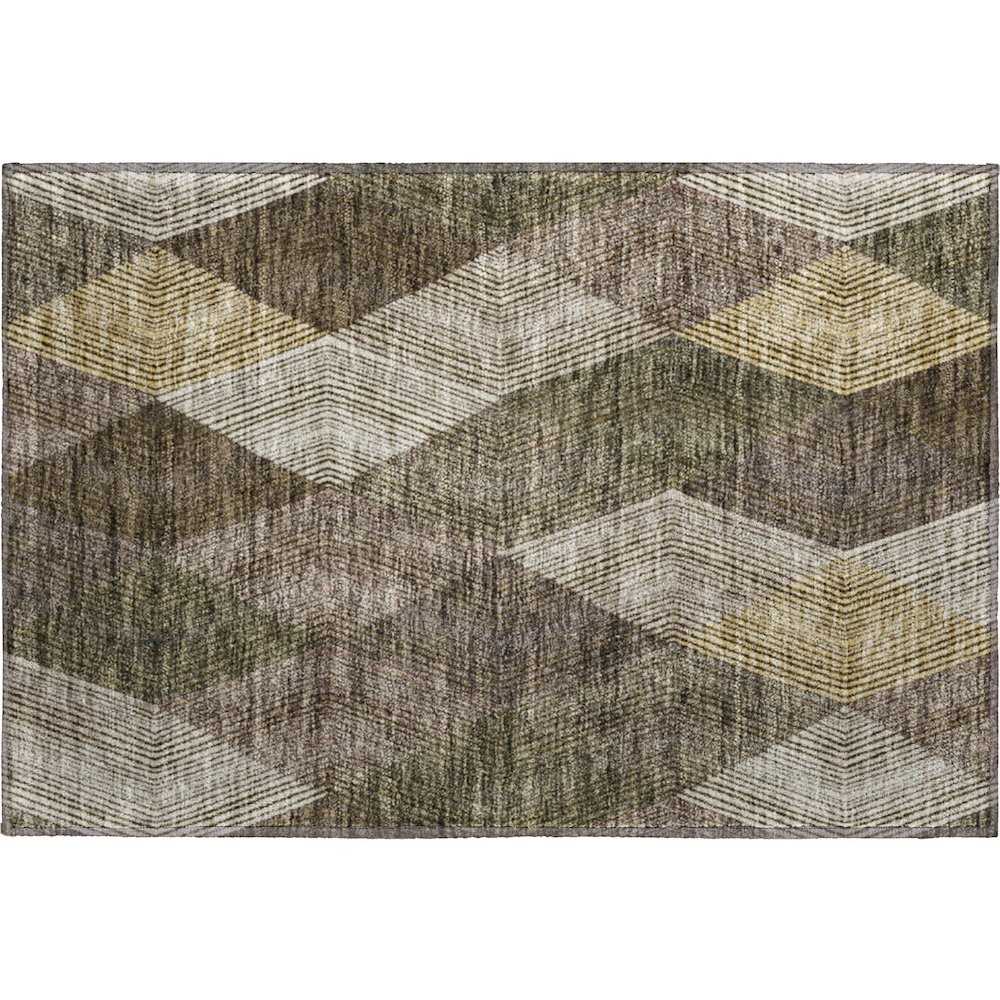 Premium Machine Washable Mayfield AMF962 Brown 1'8" x 2'6" Rug. Picture 1