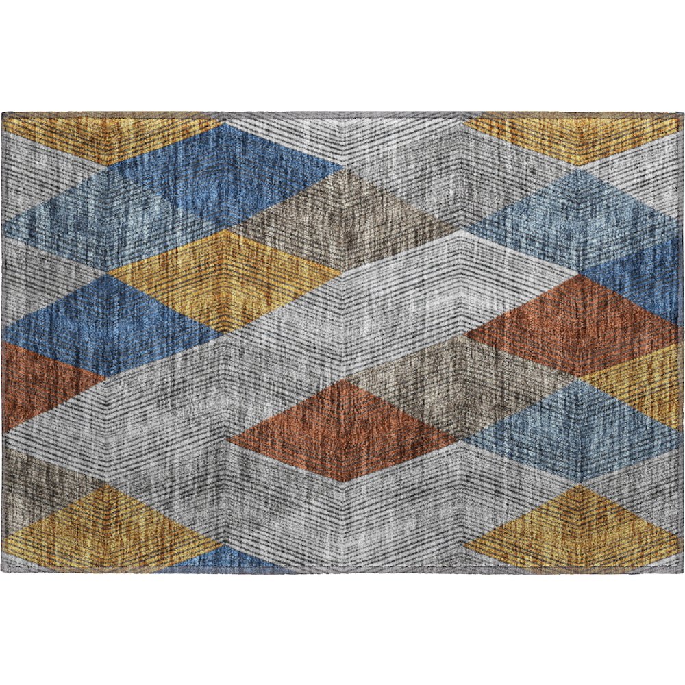 Premium Machine Washable Mayfield AMF962 Gray 1'8" x 2'6" Rug. Picture 1