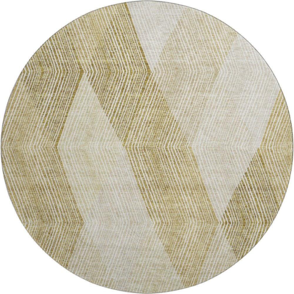 Premium Machine Washable Mayfield AMF962 Ivory 8' x 8' Round Rug. Picture 1