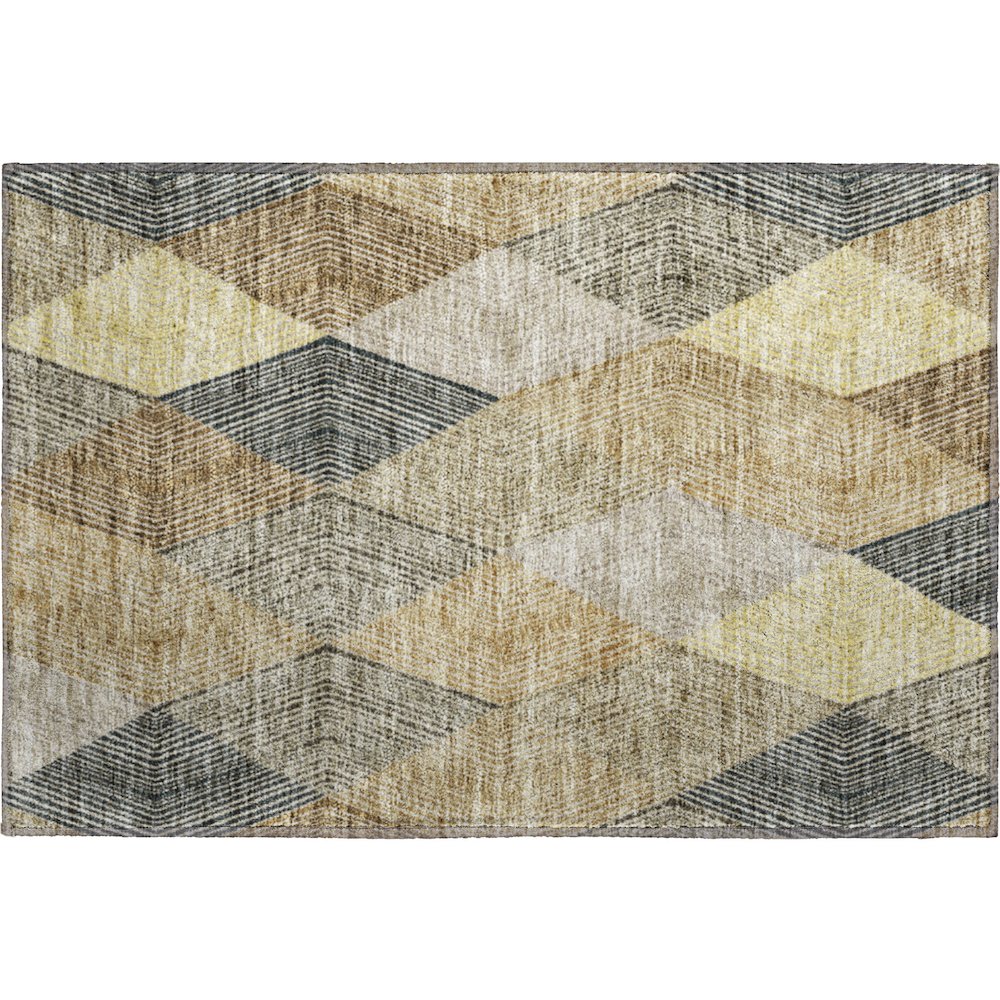 Premium Machine Washable Mayfield AMF962 Mocha 1'8" x 2'6" Rug. Picture 1