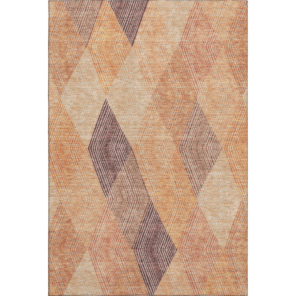 Premium Machine Washable Mayfield AMF962 Orange 2'6" x 3'10" Rug. Picture 1