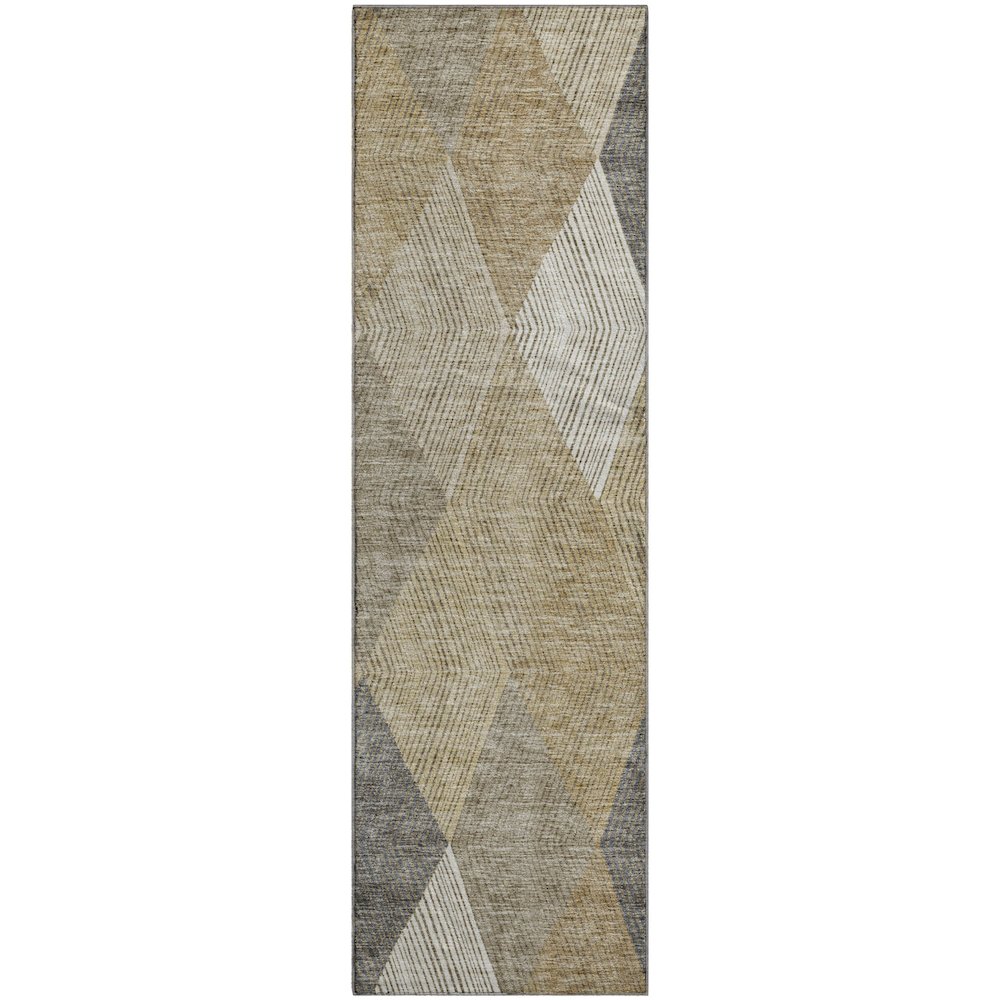 Premium Machine Washable Mayfield AMF962 Wheat 2'3" x 7'6" Runner Rug. Picture 1