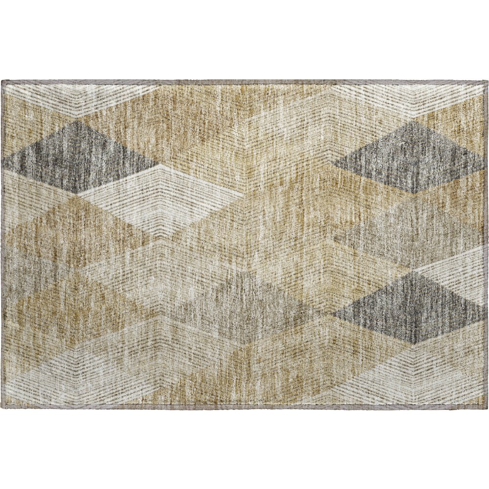 Premium Machine Washable Mayfield AMF962 Wheat 1'8" x 2'6" Rug. Picture 1