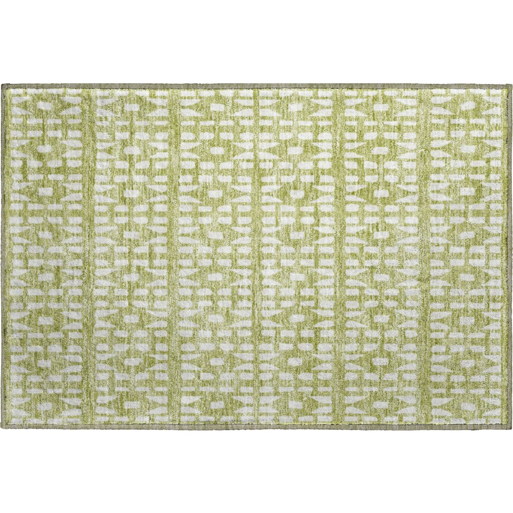 Premium Machine Washable Mayfield AMF963 Aloe 1'8" x 2'6" Rug. Picture 1