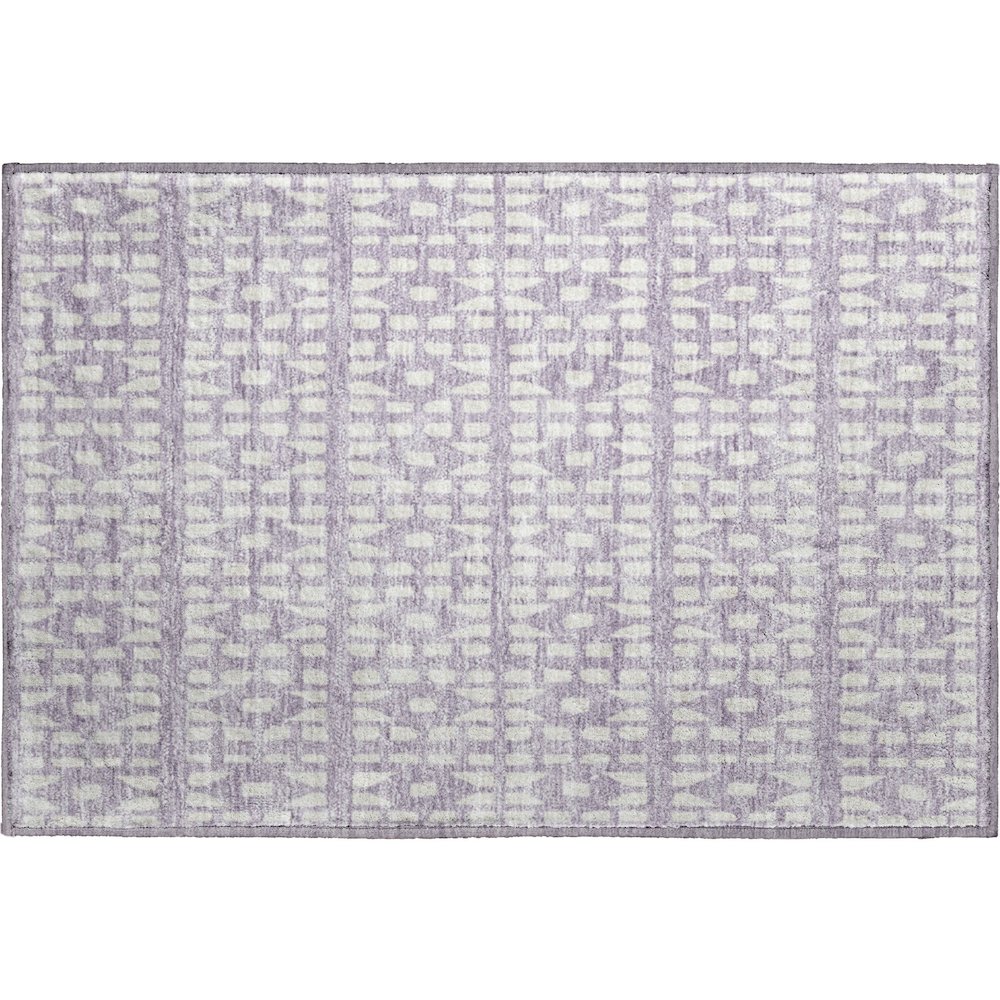 Premium Machine Washable Mayfield AMF963 Lavender 1'8" x 2'6" Rug. Picture 1
