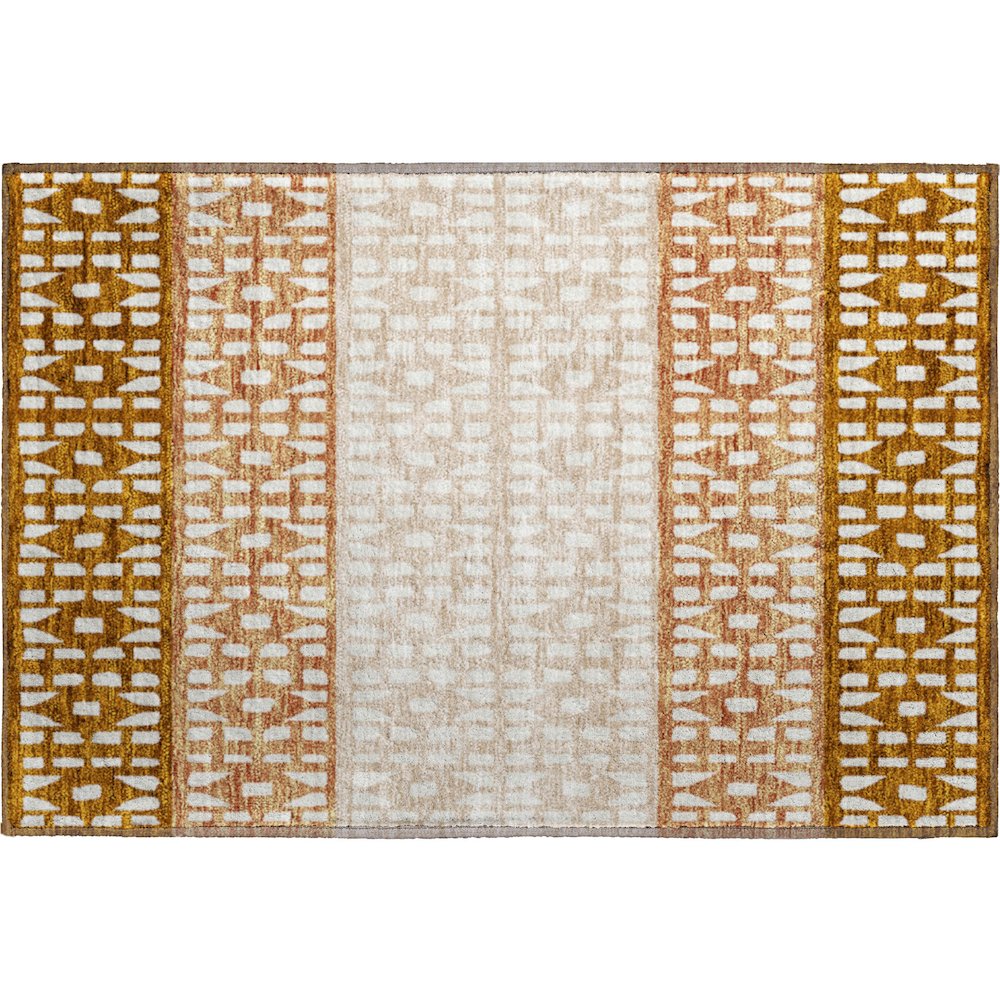 Premium Machine Washable Mayfield AMF964 Paprika 1'8" x 2'6" Rug. Picture 1