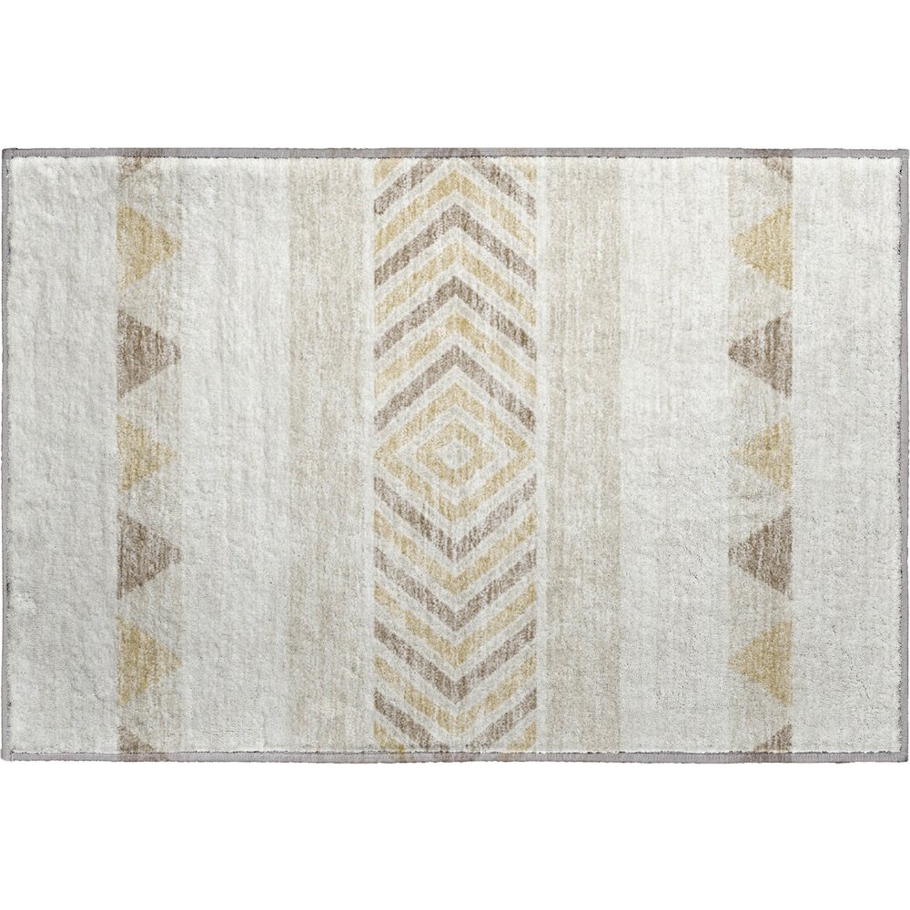 Premium Machine Washable Mayfield AMF965 Ivory 1'8" x 2'6" Rug. Picture 1