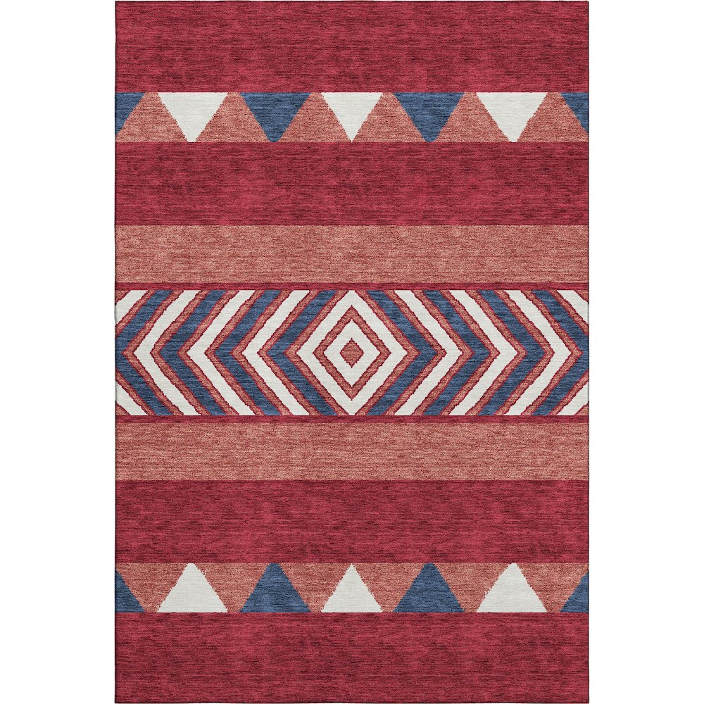 Premium Machine Washable Mayfield AMF965 Red 2'6" x 3'10" Rug. Picture 1