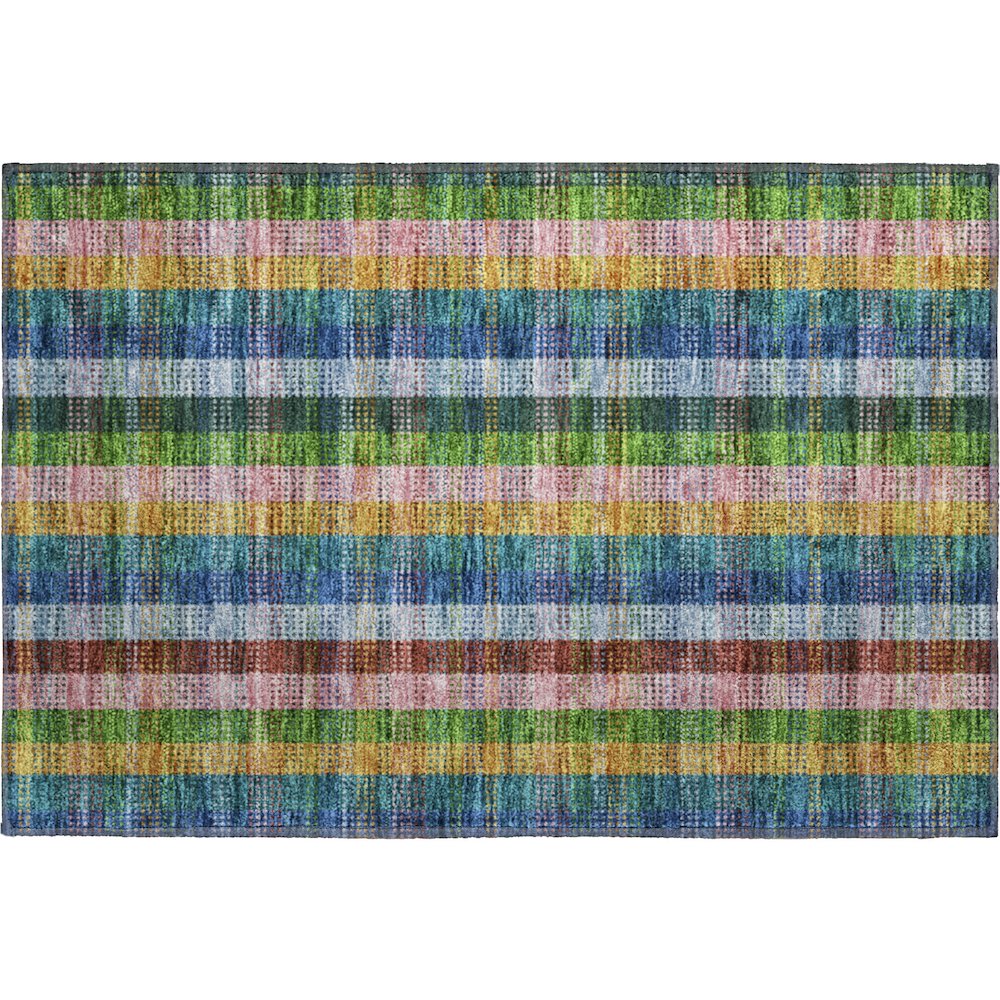 Premium Machine Washable Mayfield AMF966 Navy 1'8" x 2'6" Rug. Picture 1