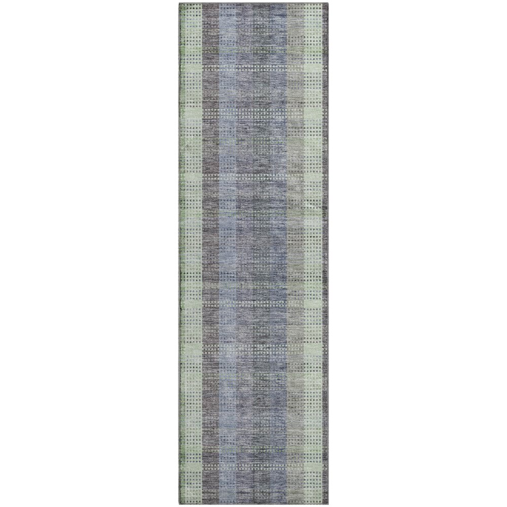 Premium Machine Washable Mayfield AMF966 Pewter 2'3" x 7'6" Runner Rug. Picture 1