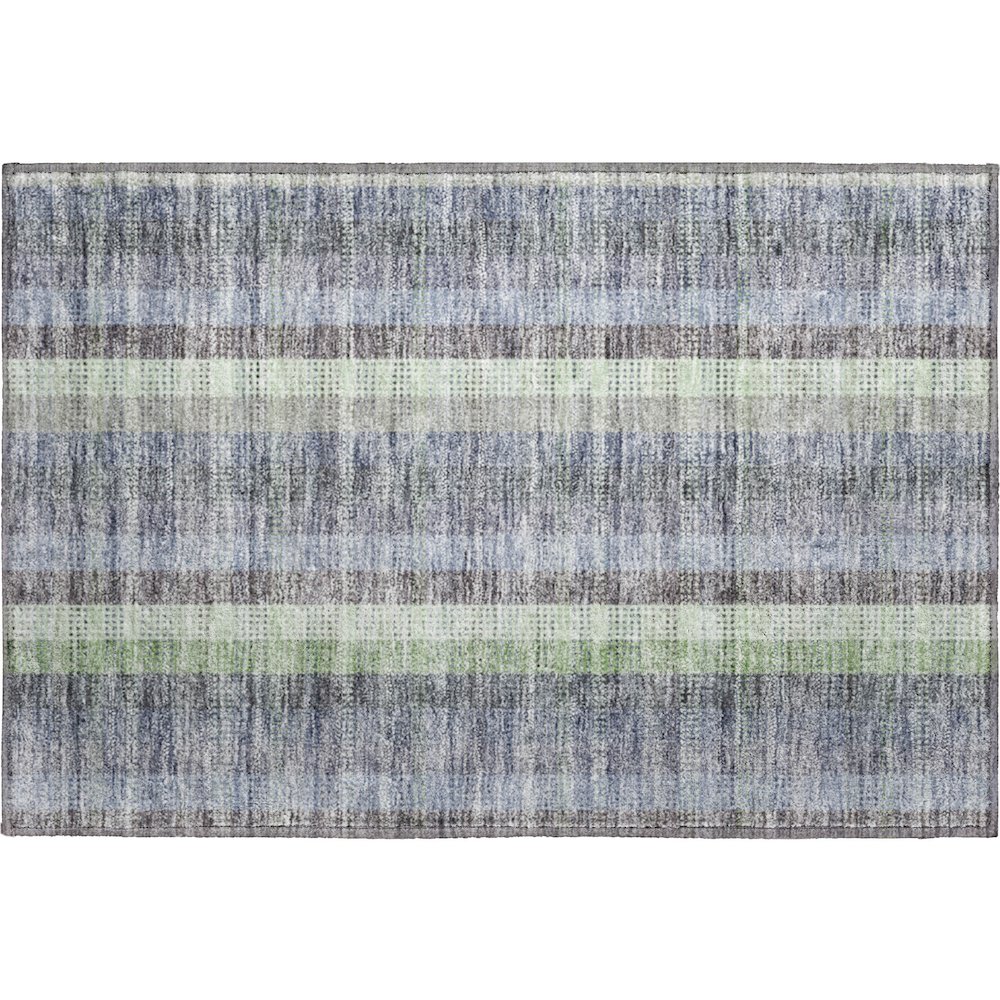 Premium Machine Washable Mayfield AMF966 Pewter 1'8" x 2'6" Rug. Picture 1