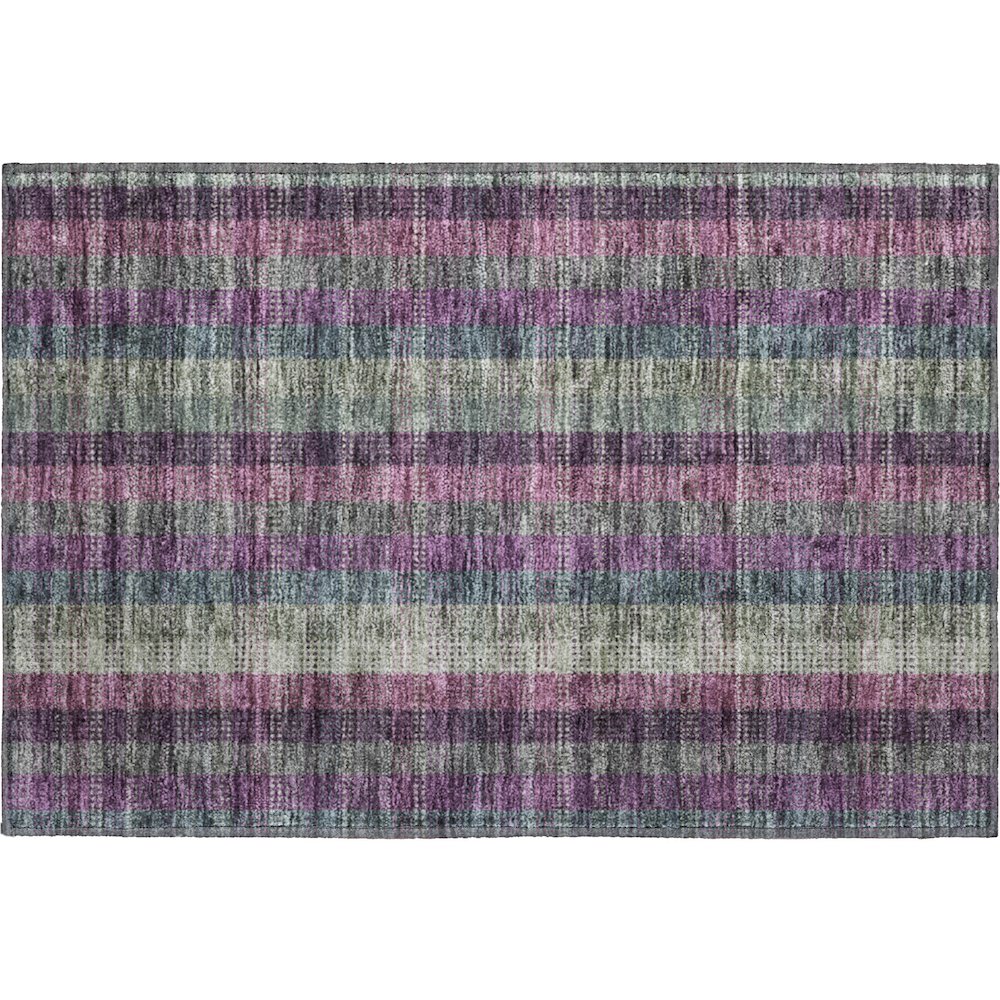 Premium Machine Washable Mayfield AMF966 Plum 1'8" x 2'6" Rug. Picture 1
