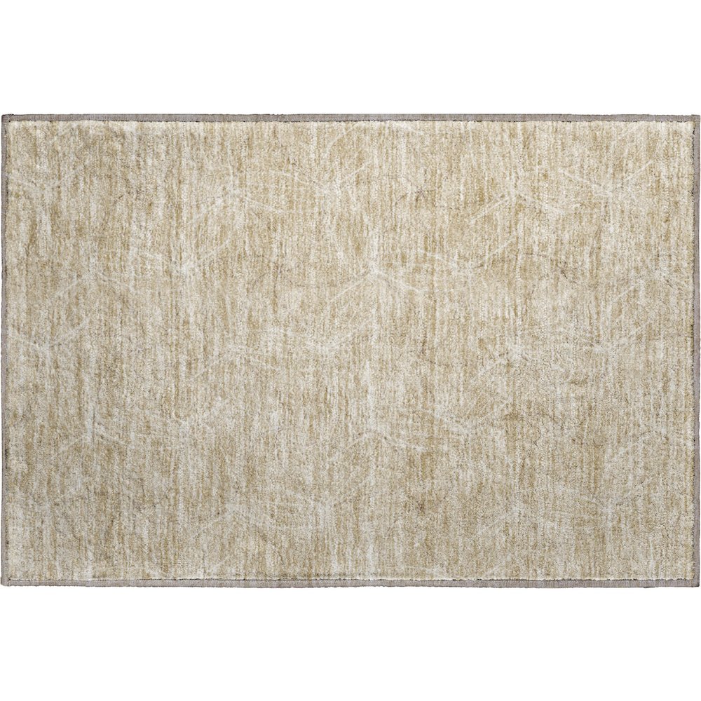 Premium Machine Washable Mayfield AMF968 Beige 1'8" x 2'6" Rug. Picture 1
