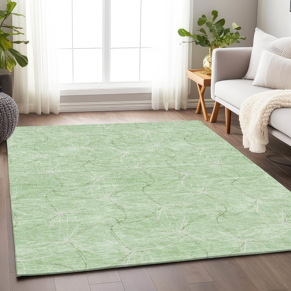 Premium Machine Washable Mayfield AMF968 Mint 2'6" x 3'10" Rug. Picture 5