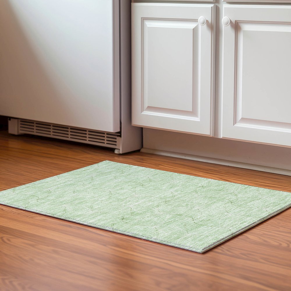 Premium Machine Washable Mayfield AMF968 Mint 1'8" x 2'6" Rug. Picture 5