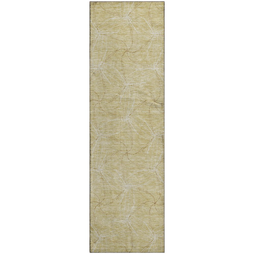 Premium Machine Washable Mayfield AMF968 Wheat 2'3" x 7'6" Runner Rug. Picture 1
