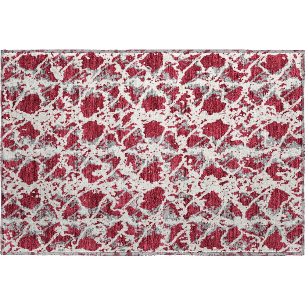 Premium Machine Washable Mayfield AMF969 Burgundy 1'8" x 2'6" Rug. Picture 1