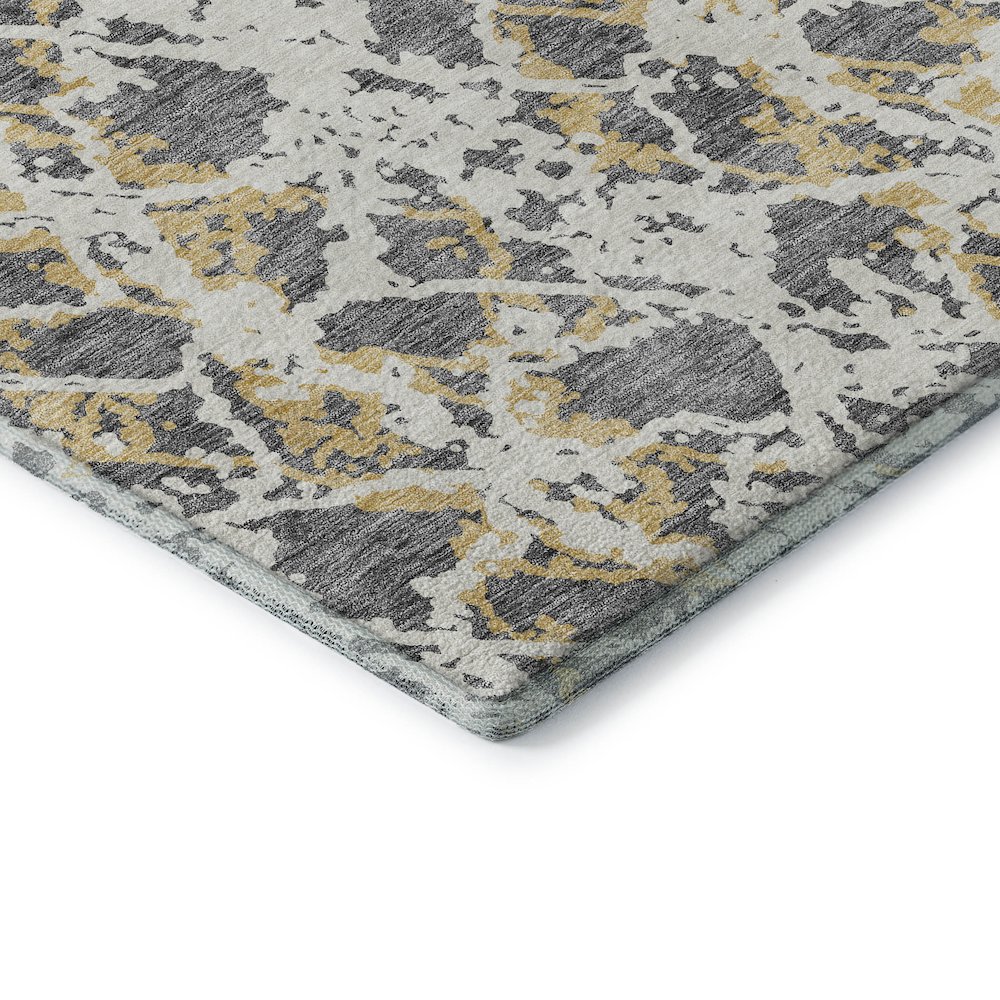 Premium Machine Washable Mayfield AMF969 Gray 1'8" x 2'6" Rug. Picture 3