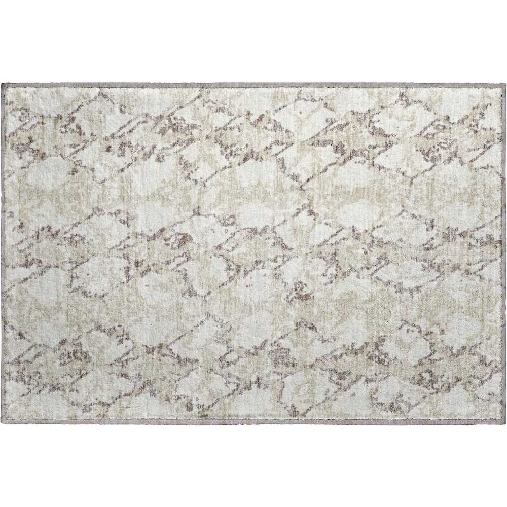 Premium Machine Washable Mayfield AMF969 Ivory 1'8" x 2'6" Rug. Picture 1