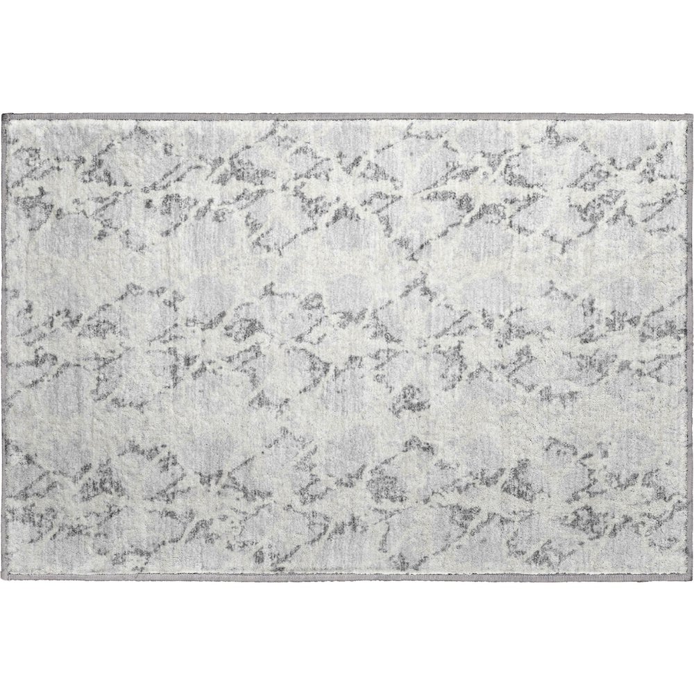 Premium Machine Washable Mayfield AMF969 Silver 1'8" x 2'6" Rug. Picture 1