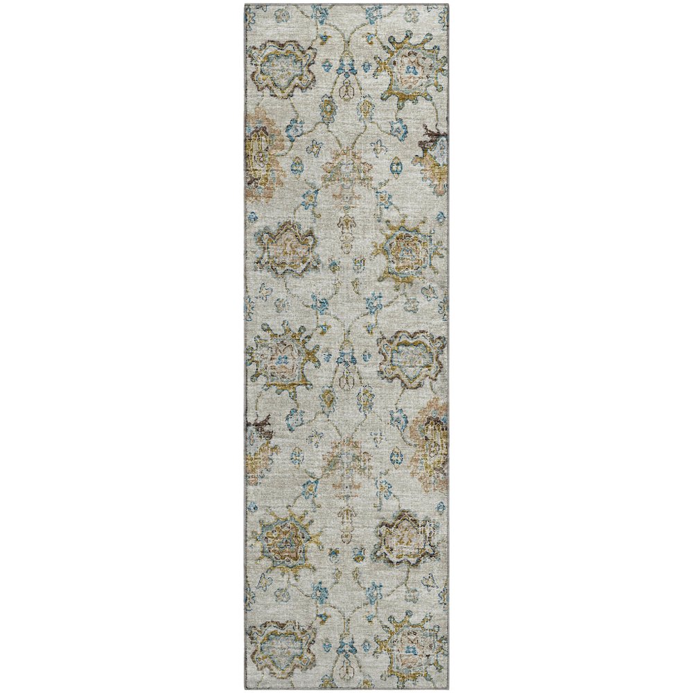 Premium Machine Washable Mayfield  Linen 2'3" x 7'6" Runner Rug. Picture 1