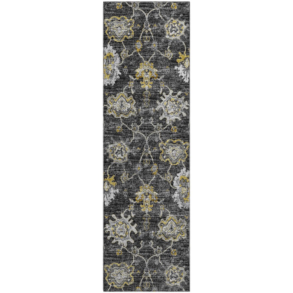 Premium Machine Washable Mayfield  Shadow 2'3" x 7'6" Runner Rug. Picture 1