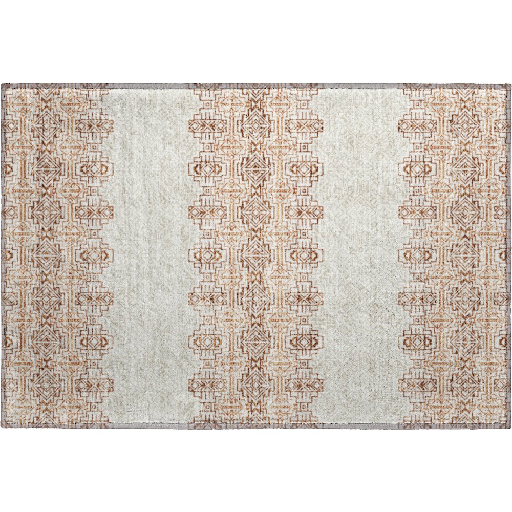 Premium Machine Washable Mayfield AMF970 Paprika 1'8" x 2'6" Rug. Picture 1