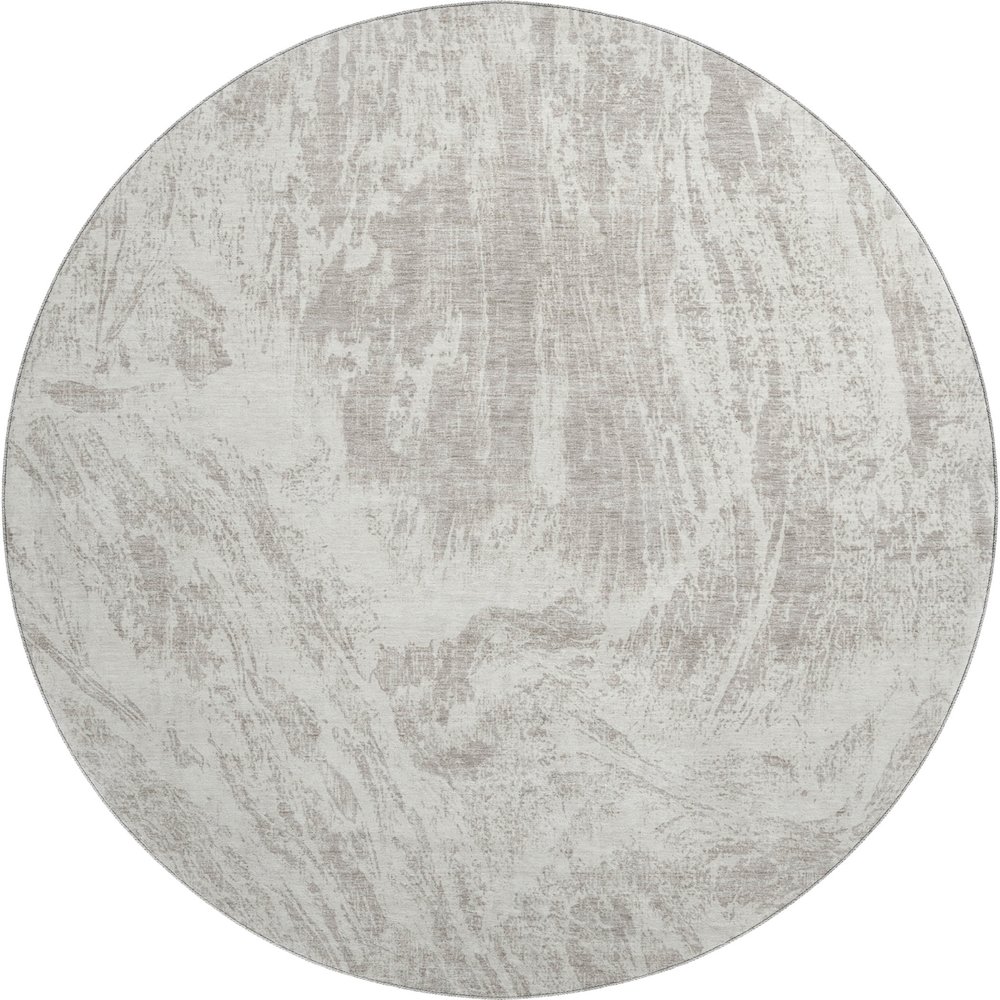 Premium Machine Washable Mayfield AMF971 Beige 8' x 8' Round Rug. Picture 1