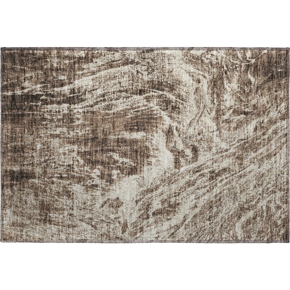 Premium Machine Washable Mayfield AMF971 Brown 1'8" x 2'6" Rug. Picture 1