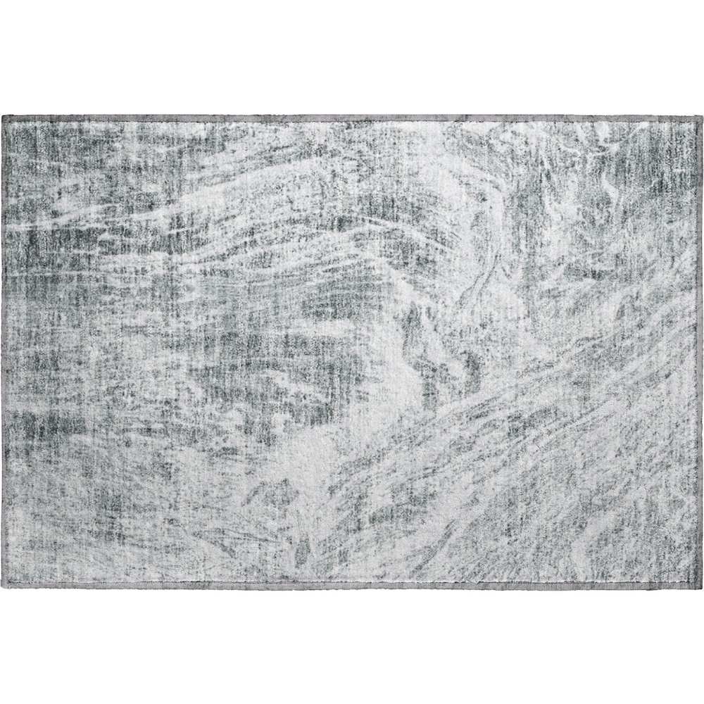 Premium Machine Washable Mayfield AMF971 Gray 1'8" x 2'6" Rug. Picture 1