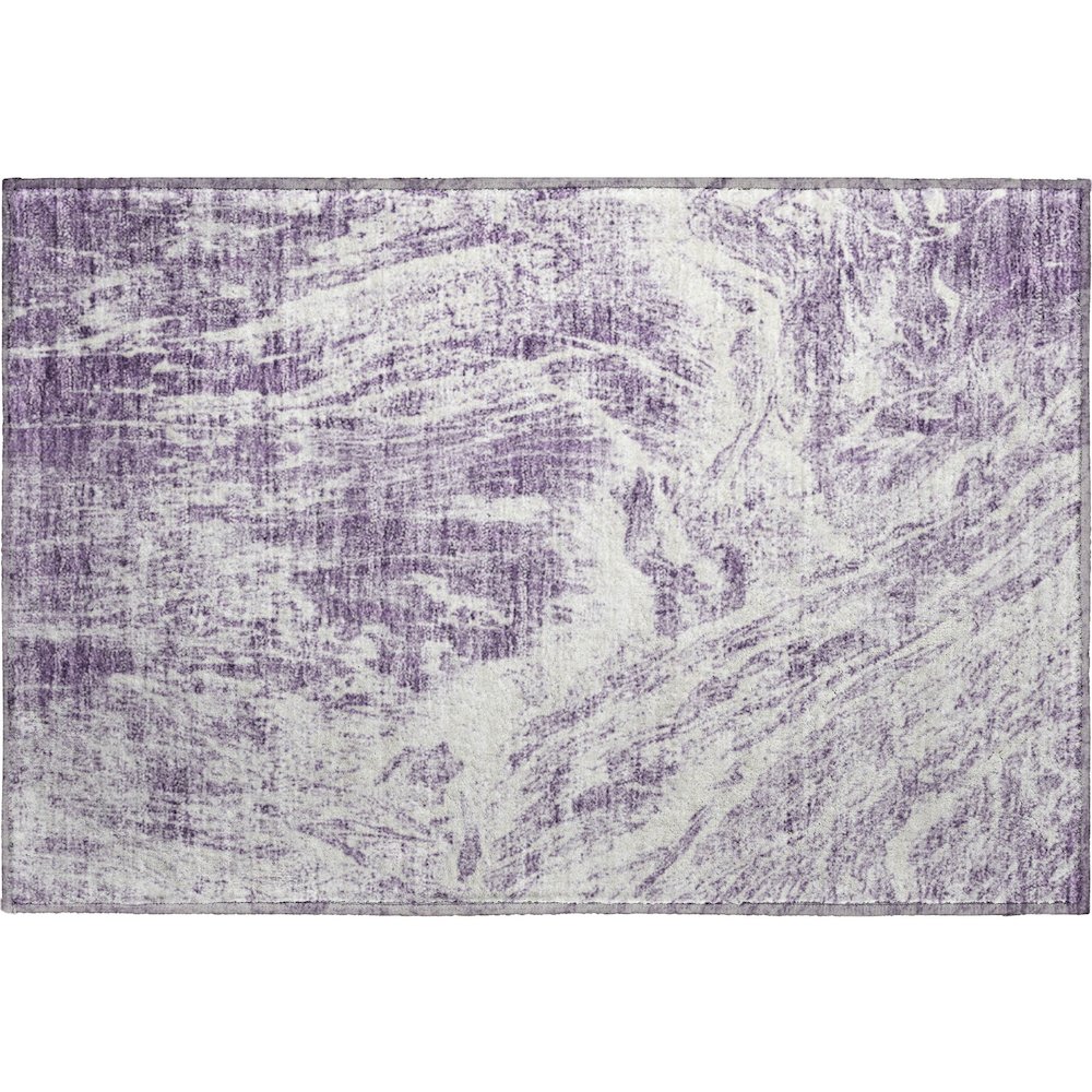 Premium Machine Washable Mayfield AMF971 Purple 1'8" x 2'6" Rug. Picture 1