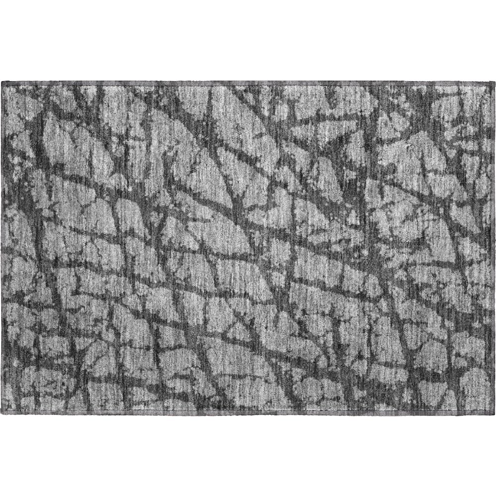Premium Machine Washable Mayfield AMF972 Gray 1'8" x 2'6" Rug. Picture 1