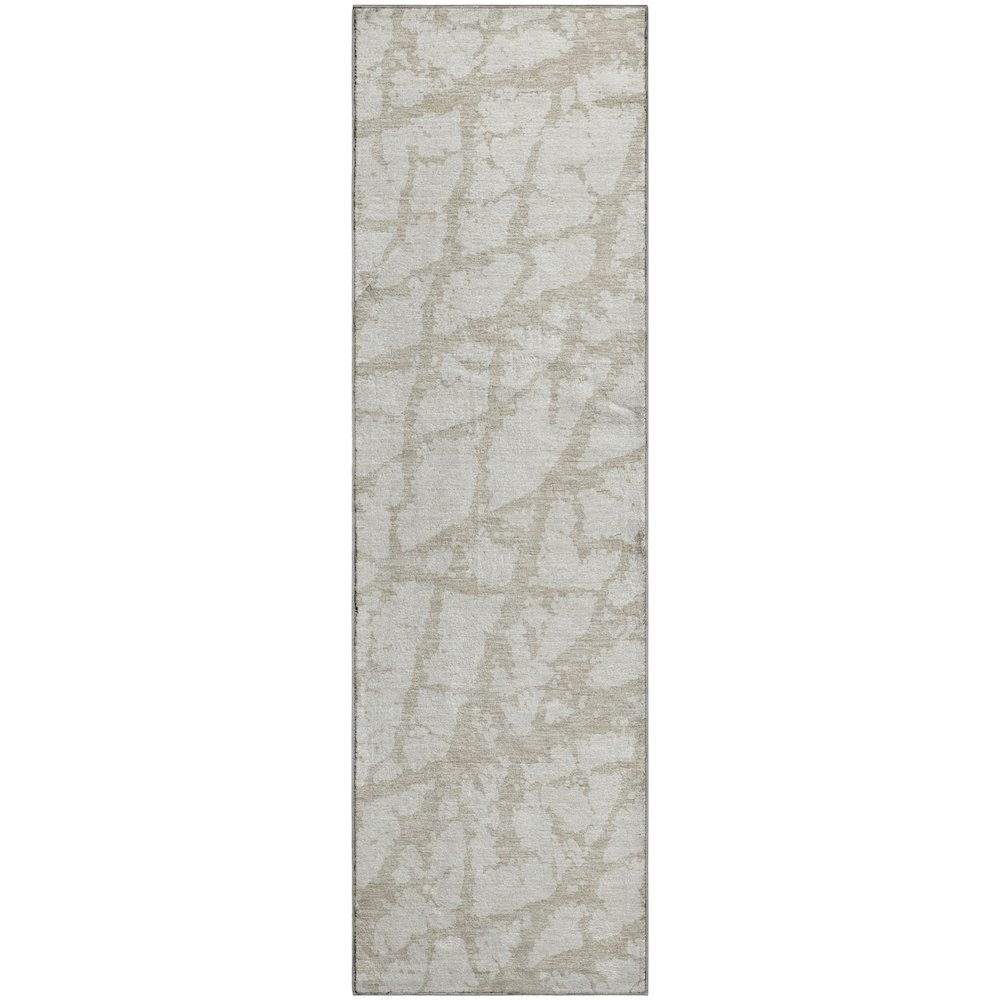 Premium Machine Washable Mayfield AMF972 Ivory 2'3" x 7'6" Runner Rug. Picture 1