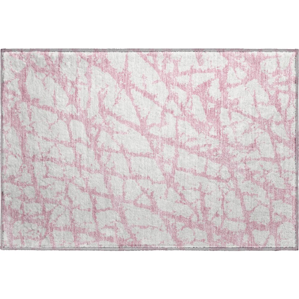 Premium Machine Washable Mayfield AMF972 Pink 1'8" x 2'6" Rug. Picture 1
