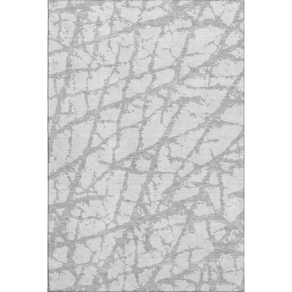 Premium Machine Washable Mayfield AMF972 Silver 2'6" x 3'10" Rug. Picture 1