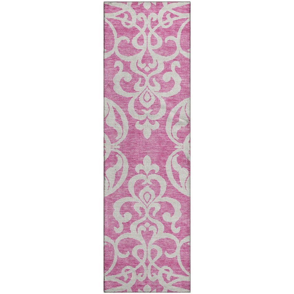 Premium Machine Washable Mayfield AMF973 Blush 2'3" x 7'6" Runner Rug. Picture 1