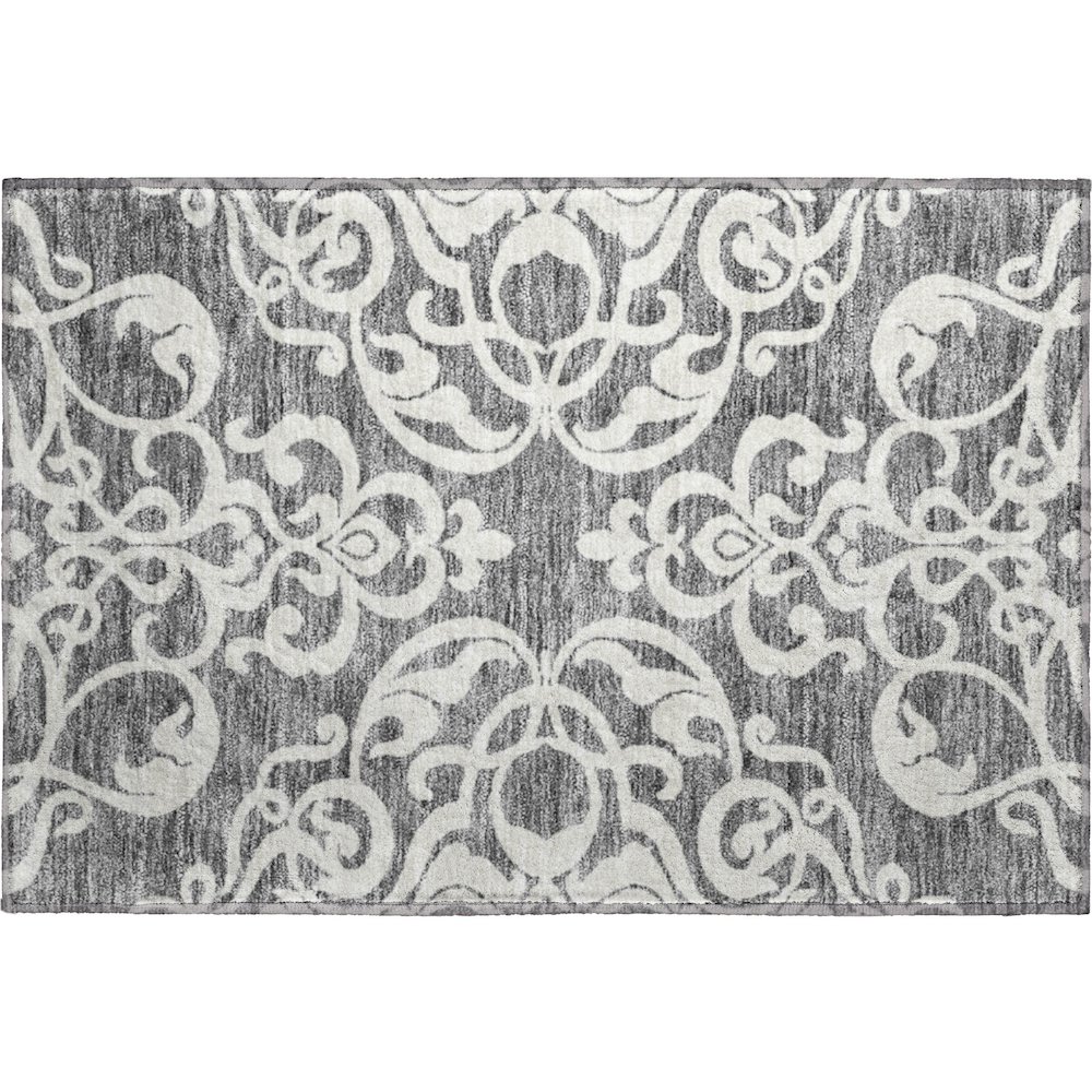 Premium Machine Washable Mayfield AMF973 Gray 1'8" x 2'6" Rug. Picture 1