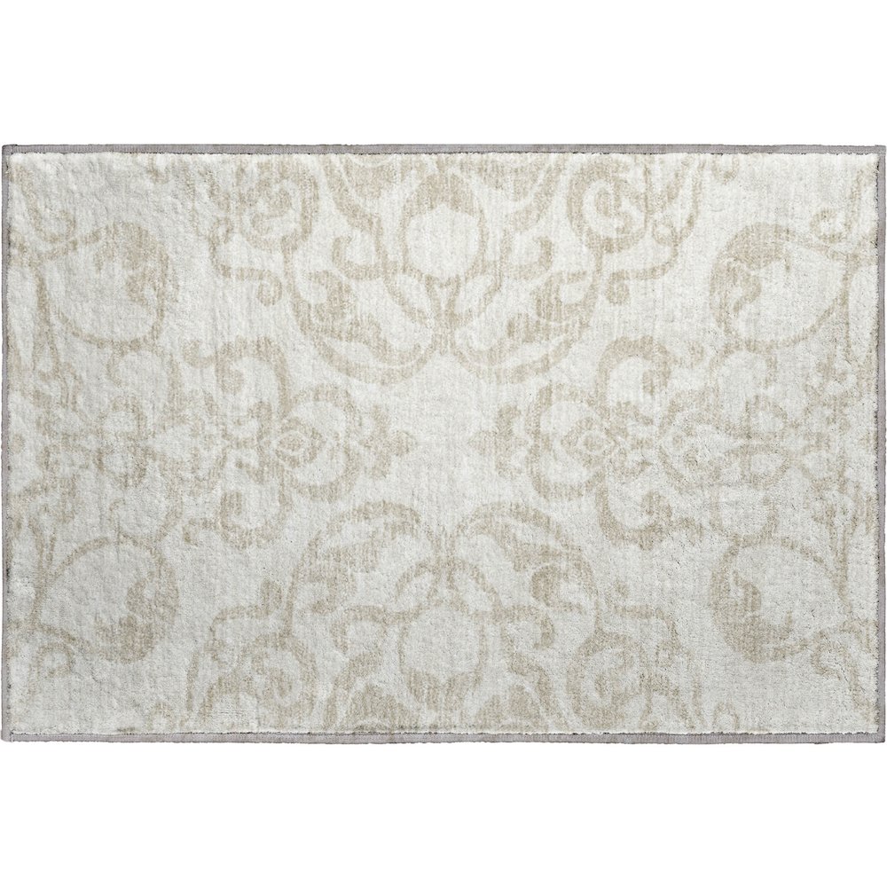 Premium Machine Washable Mayfield AMF973 Ivory 1'8" x 2'6" Rug. Picture 1