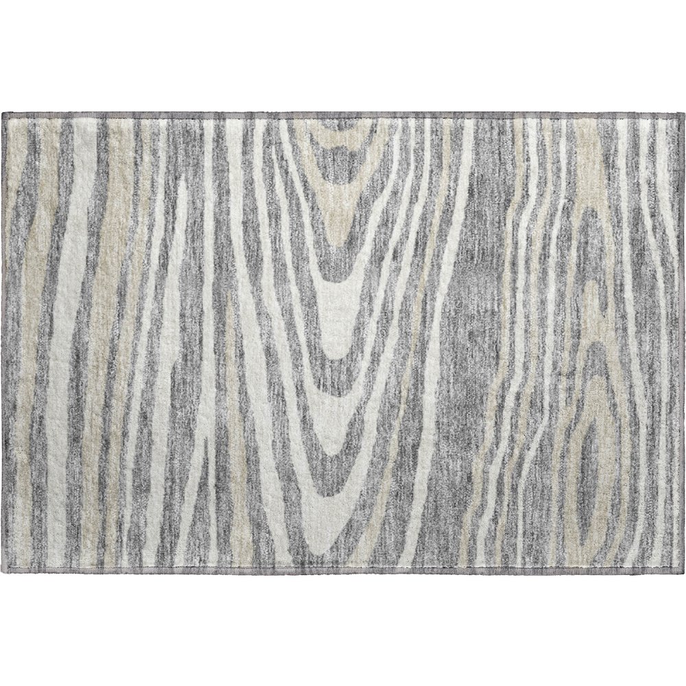 Premium Machine Washable Mayfield AMF974 Gray 1'8" x 2'6" Rug. Picture 1