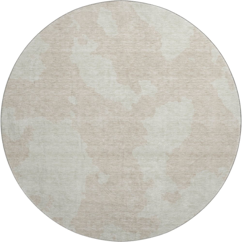 Premium Machine Washable Mayfield AMF975 Beige 8' x 8' Round Rug. Picture 1