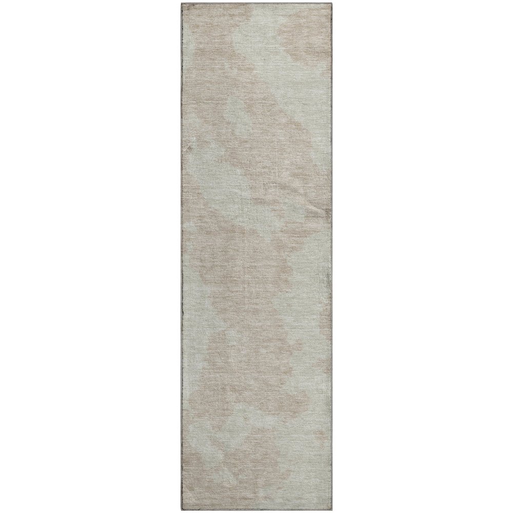 Premium Machine Washable Mayfield AMF975 Beige 2'3" x 7'6" Runner Rug. Picture 1